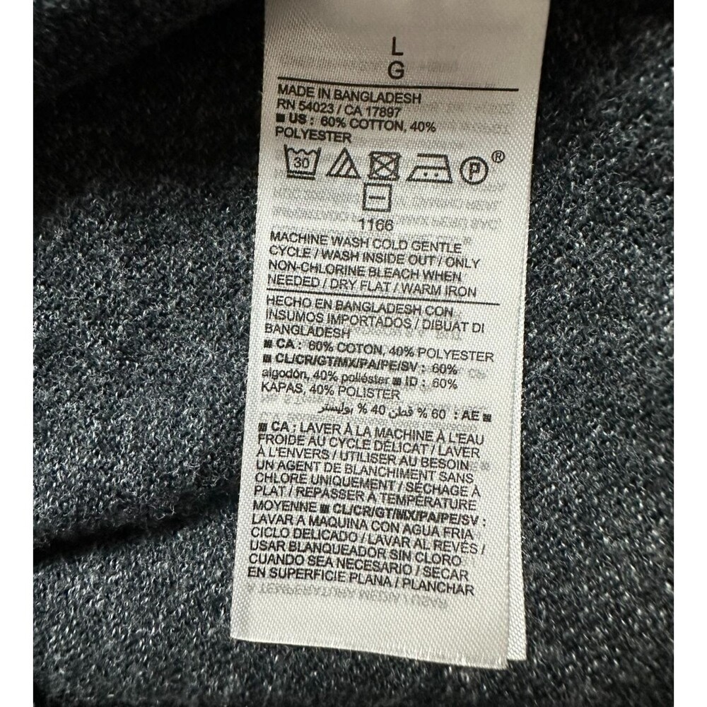 Old Navy V Neck Pullover Sweater Men's Size L Dark Heather Gray Long Sleeves - Picture 6 of 6